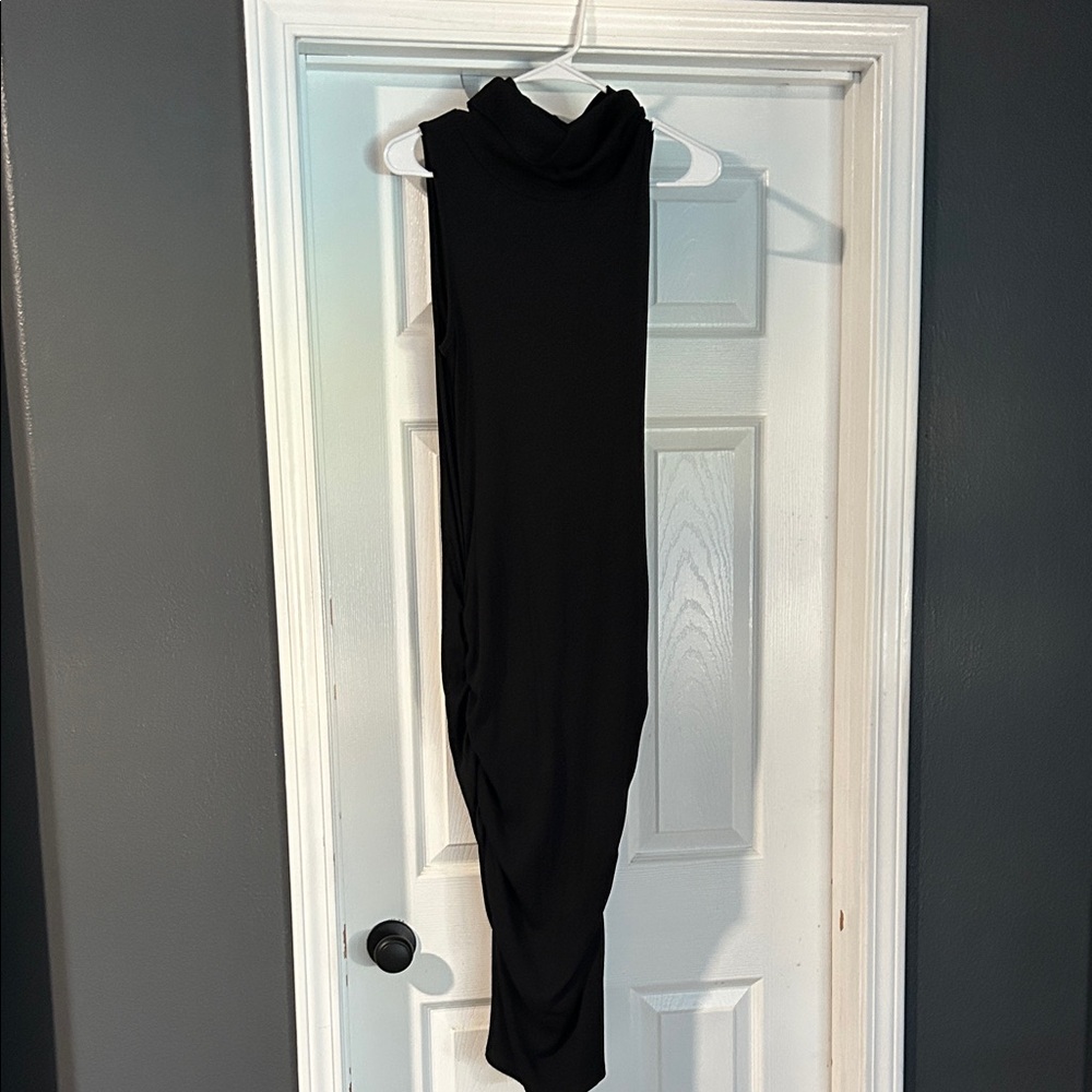 Cherish Black Ribbed bodycon dress